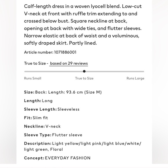 H&M floral ruffle maxi dress - size XL NWT - Picture 3 of 4